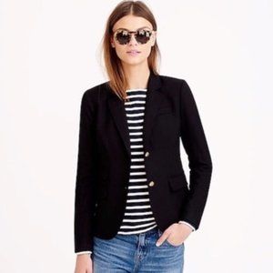 J. Crew Factory Schoolboy 2-Button Wool Blazer Black 2